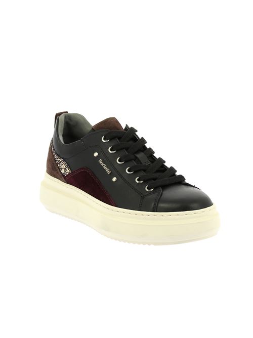 sneakers da donna in pelle nera NERO GIARDINI | I411592D100